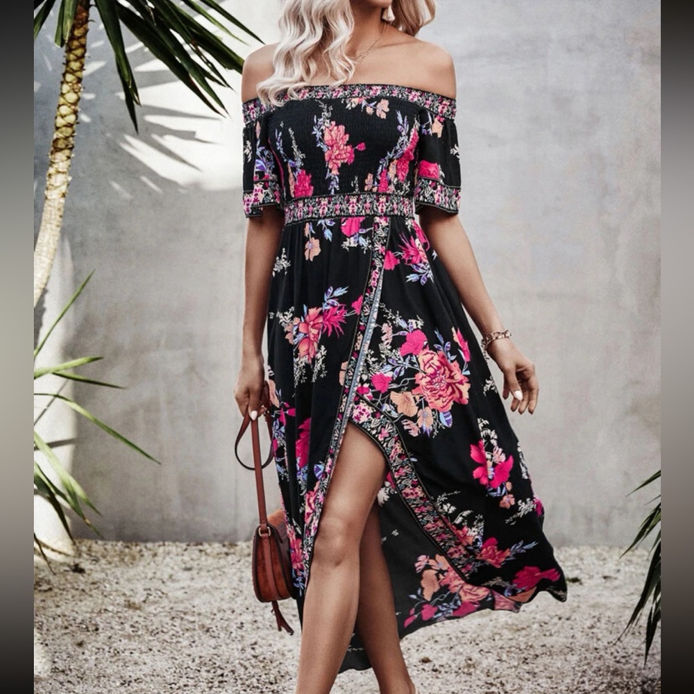 Off shoulder sun dress